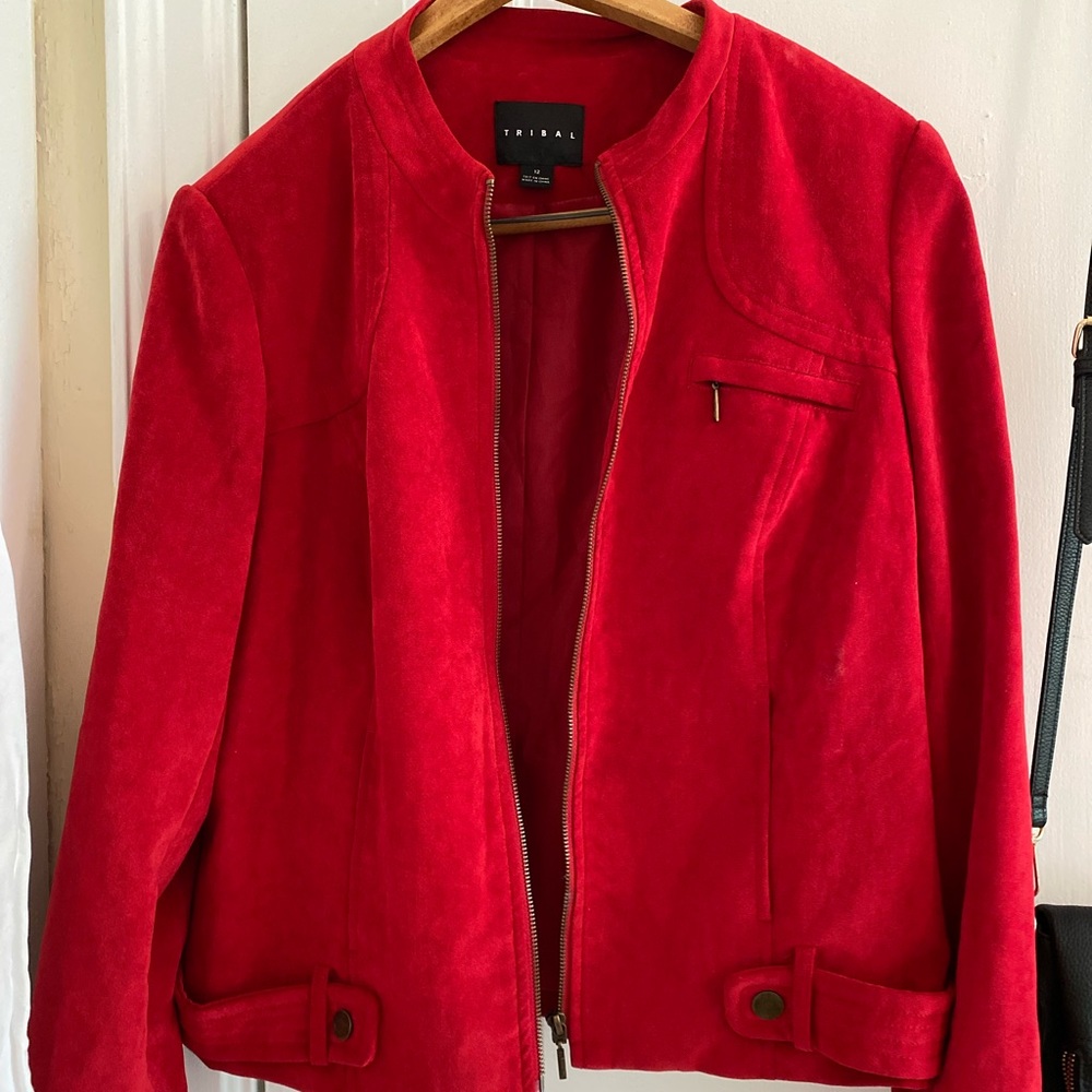 Free shipping//Red Tribal Vintage Inspired Jacket